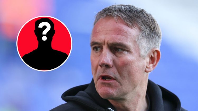 Image of Phil Parkinson manager / head coach of Wrexham ahead of the Sky Bet League One match between Birmingham City FC and Wrexham, inset of a my...