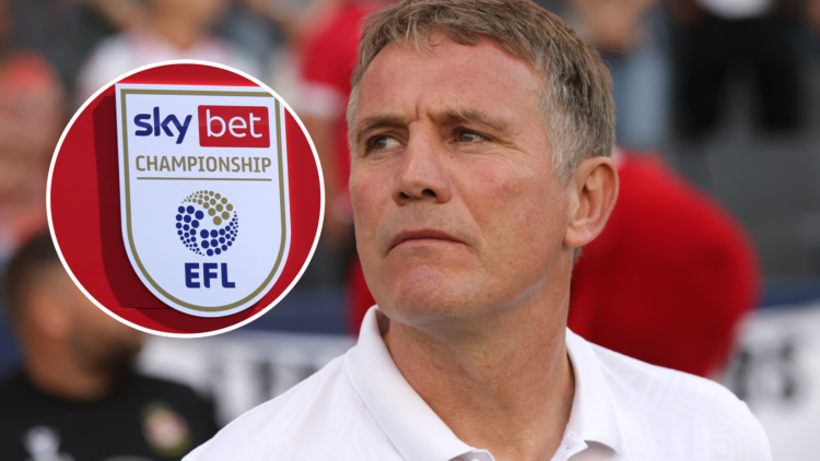 Wrexham manager Phil Parkinson. Inset, Championship logo.