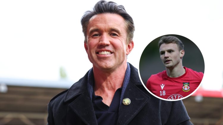 Wrexham owner Rob McElhenney. Inset, Sam Dalby.