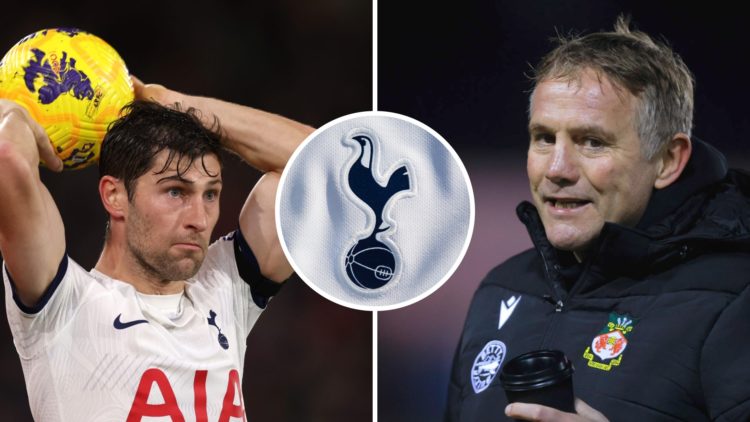 Ben Davies of Tottenham Hotspur takes a throw-in during the Premier League match between Crystal Palace and Tottenham Hotspur. Wrexham manager Phil...