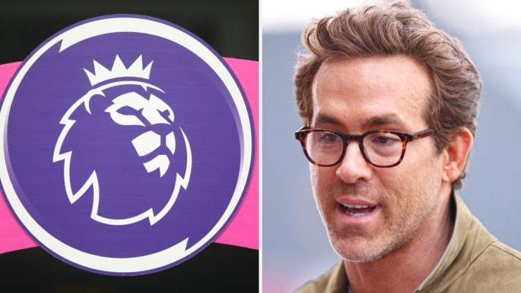 A detailed view of the Premier League logo during the U18 Premier League Final between Chelsea FC U18 and Manchester United FC U18. Ryan Reynolds c...