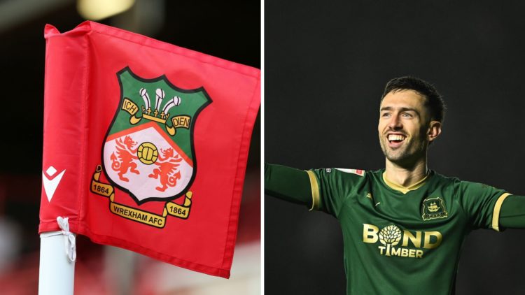Ryan Hardie of Plymouth Argyle celebrates following the team's victory in the Sky Bet Championship match between Plymouth Argyle and Leicester City...
