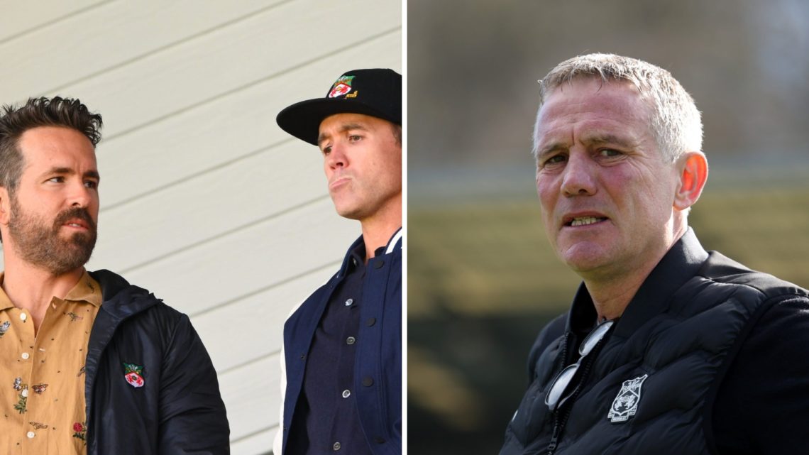 Ryan Reynolds and Rob McElhenney during Wrexham v Notts County - Vanarama National League. Phil Parkinson prior to Wycombe Wanderers FC v Wrexham A...
