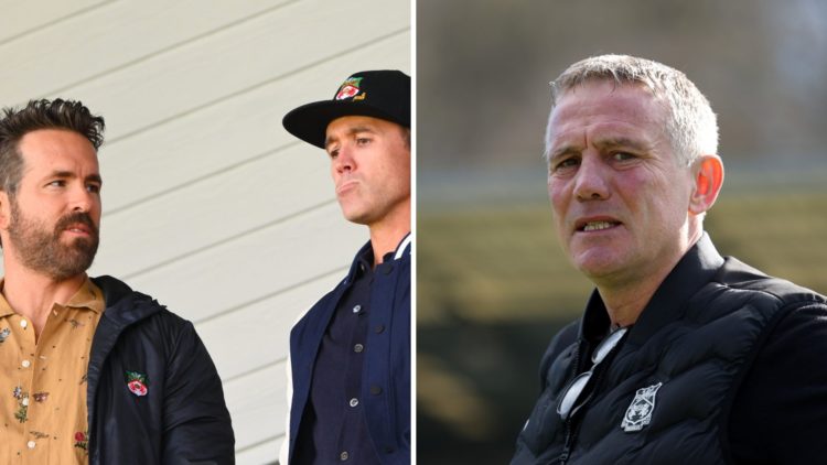 Ryan Reynolds and Rob McElhenney during Wrexham v Notts County - Vanarama National League. Phil Parkinson prior to Wycombe Wanderers FC v Wrexham A...