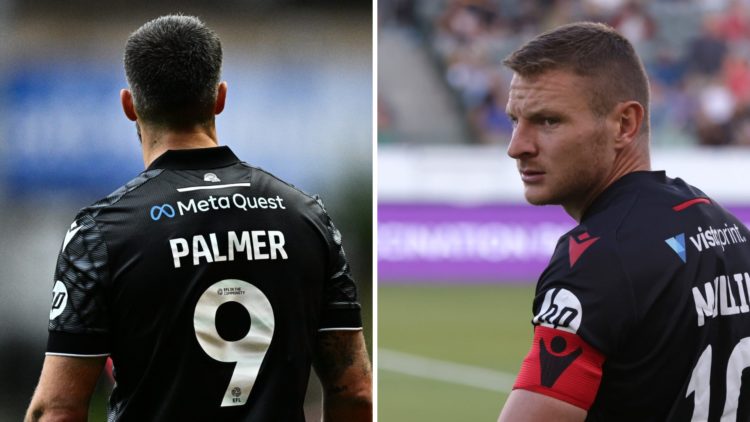 Ollie Palmer during Charlton Athletic FC v Wrexham AFC - Sky Bet League One. Paul Mullin during Wrexham v Los Angeles Galaxy II - Pre-Season Friendly