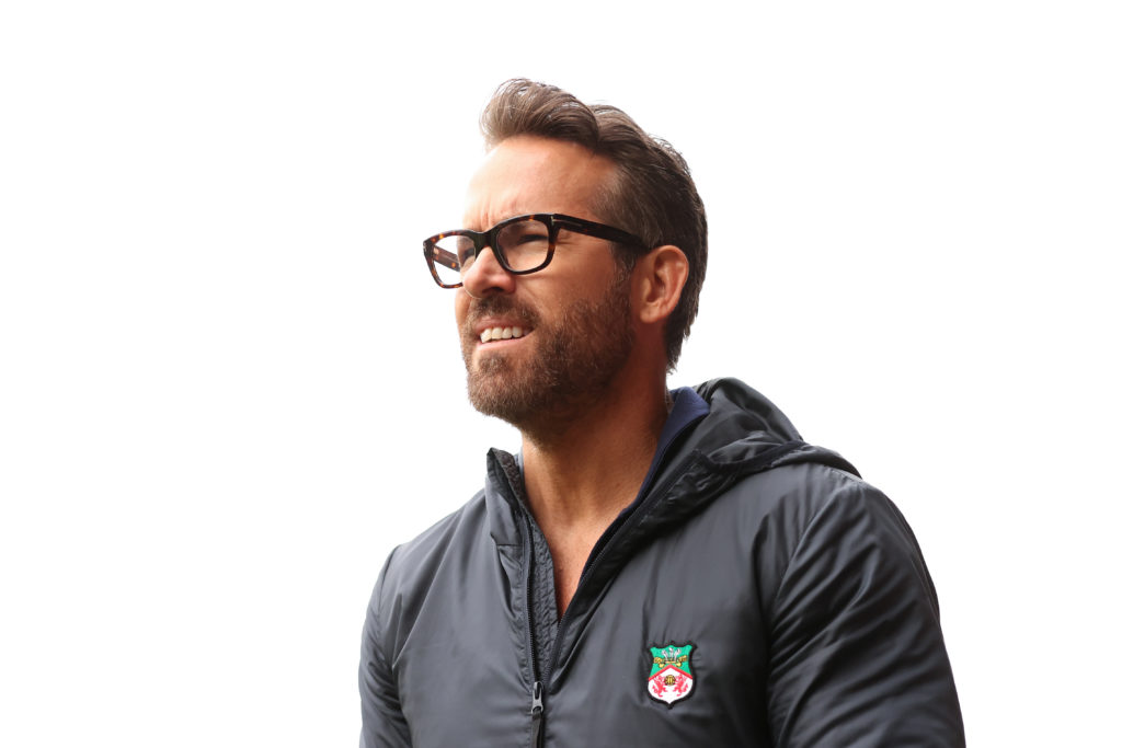 Ryan Reynolds looks on prior to the Vanarama National League match between Wrexham and Boreham Wood