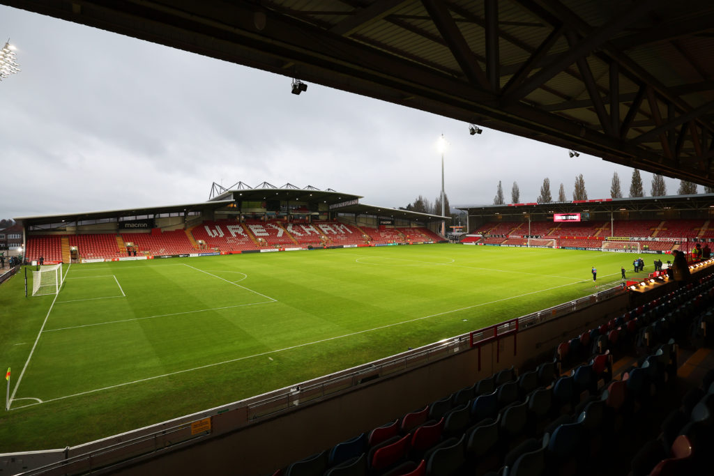 General view inside Wrexham's Racecourse Ground