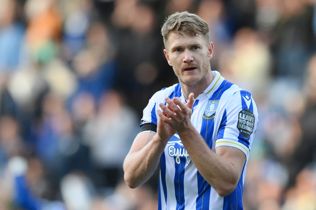 Michael Smith of Sheffield Wednesday applauds the home fans after the Sky Bet Championship match between Sheffield Wednesday and Rotherham United.