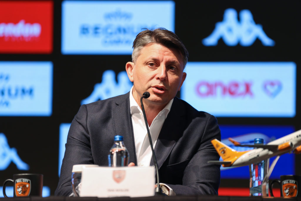Hull City vice-chairman Tan Kesler during a press conference.