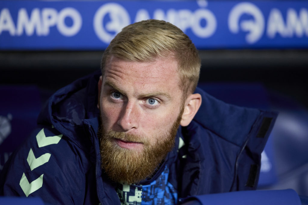 Oliver Mcburnie of UD Las Palmas looks on