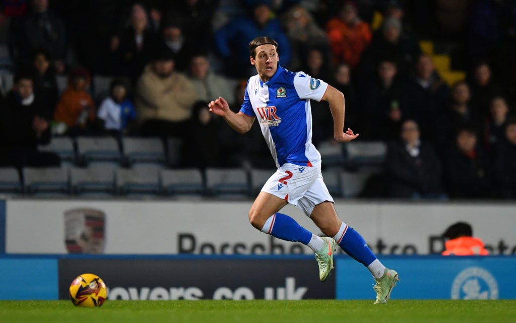 Callum Brittain in action for Blackburn Rovers against Preston North End.