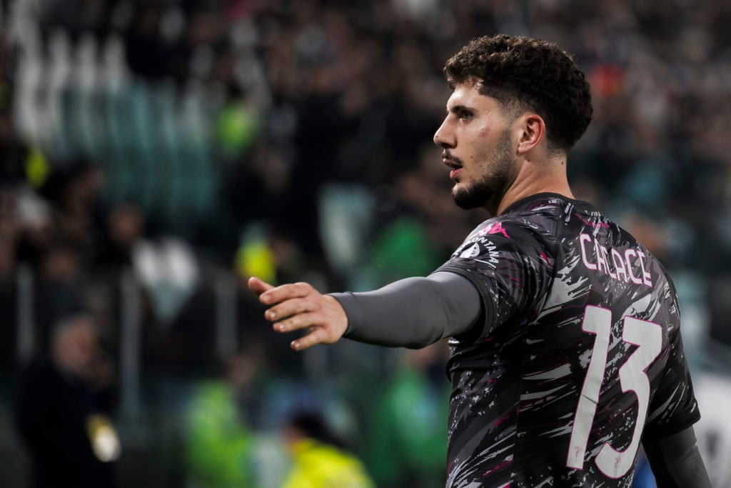 Liberato Cacace of Empoli FC in action against Juventus.