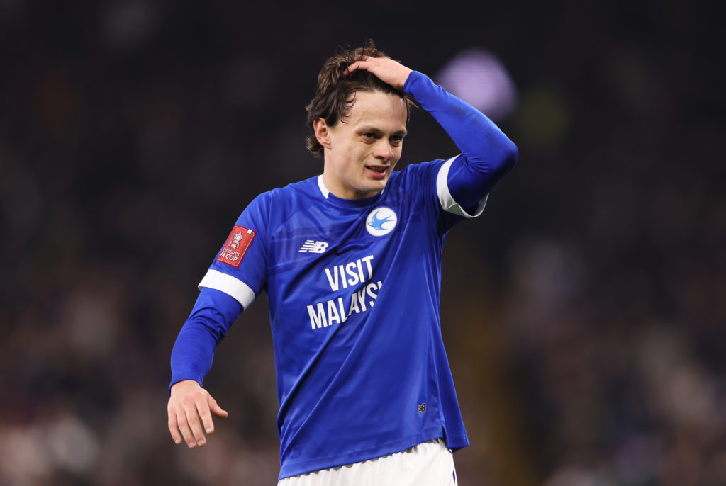 Cardiff City's Perry Ng playing against Aston Villa.