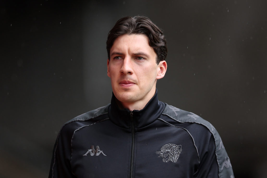 Alfie Jones of Hull City arrives at the stadium