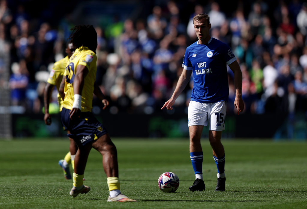 Sivert Mannsverk of Cardiff City runs with the ball