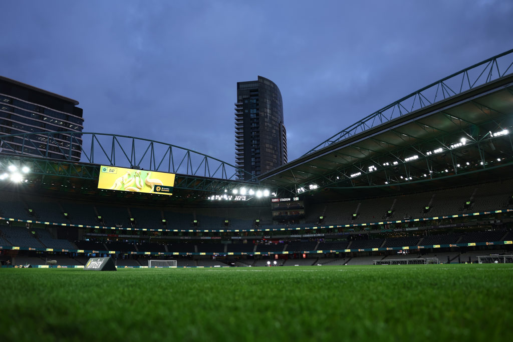 A general view inside Marvel Stadium in Melbourne.