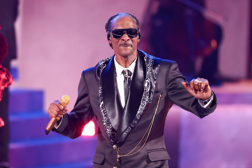 Snoop Dogg performs onstage at the BET Awards.