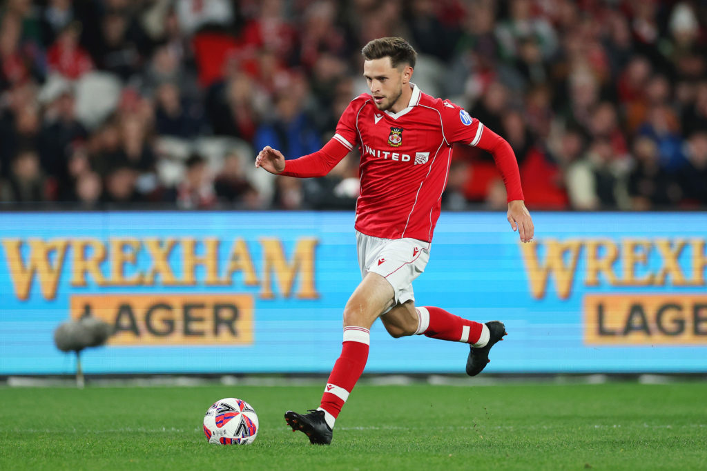 Ryan Barnett in action during Melbourne Victory v Wrexham AFC in the pre-season friendly clash.