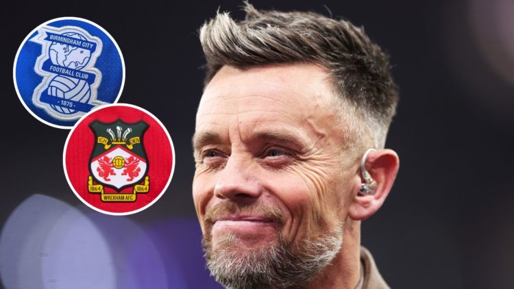 Image of Lee Hendrie, Former Footballer for Aston Villa is seen presenting during the Emirates FA Cup Fifth Round match between Aston Villa and Car...