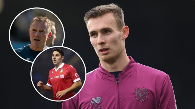 Image of Sivert Mannsverk of Cardiff City looks on prior to the Sky Bet Championship match between Leeds United FC and Cardiff City, Insets of Head...