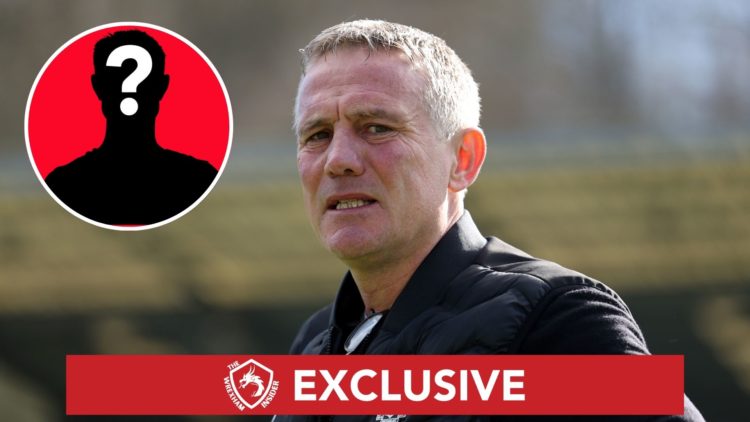 Image of Phil Parkinson, Manager of Wrexham looks on prior to the Sky Bet League One match between Wycombe Wanderers FC and Wrexham, inset of a mys...