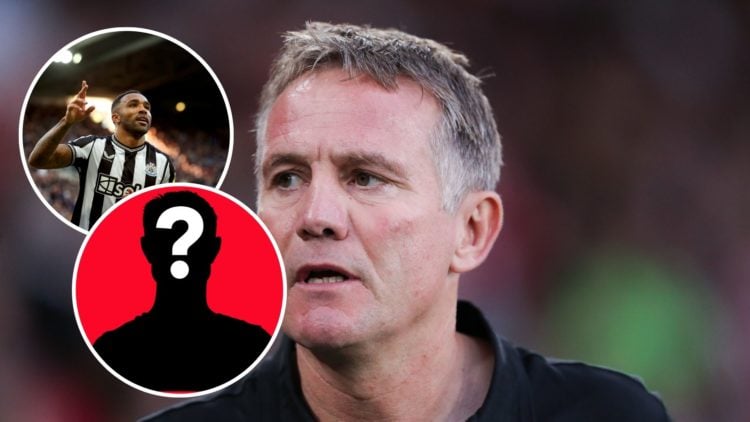 Image of Phil Parkinson, manager of Wrexham, during the Carabao Cup First Round match between Sheffield United and Wrexham, Insets of Callum Wilson...