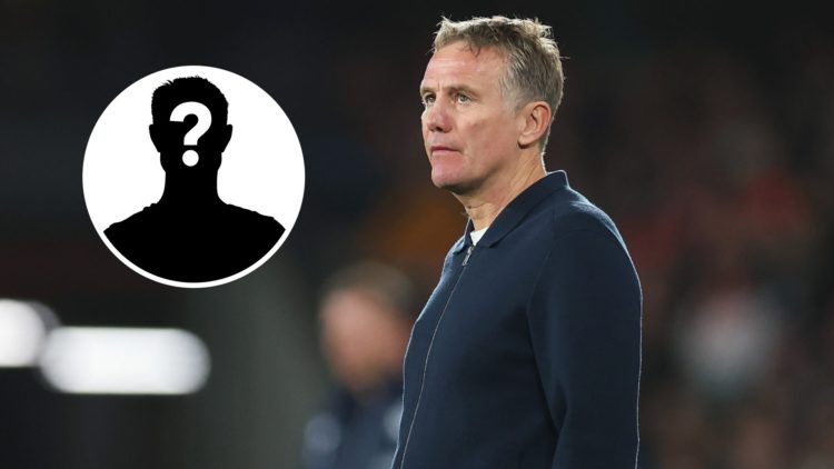 Wrexham boss Phil Parkinson looks on against Melbourne Victory. Inset, a mystery player icon