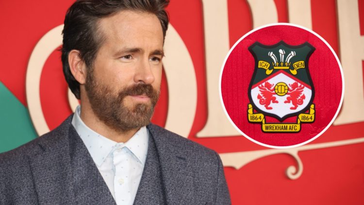 Ryan Reynolds attends Apple Original Film's "Spirited" New York Premiere at Alice Tully Hall. The official club badge of Wrexham AFC on a home shirt