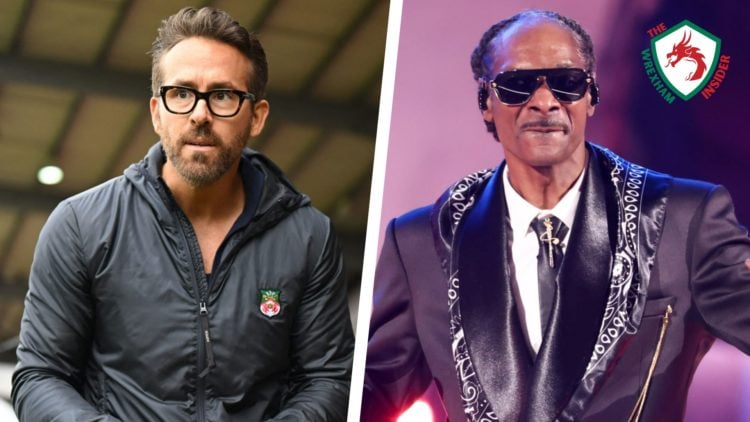 Split image of Wrexham co-owner and rapper Snoop Dogg.
