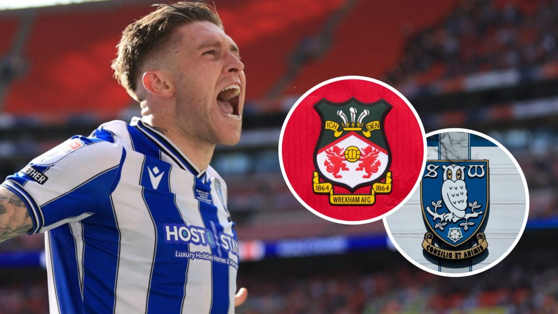 Josh Windass of Sheffield Wednesday celebrates scoring a goal during the Sky Bet League One Play-Off Final between Barnsley and Sheffield Wednesday...