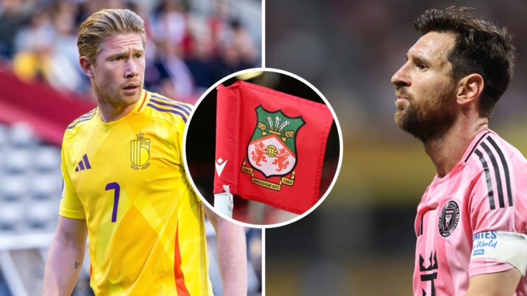 Kevin De Bruyne of Belgium looks on during the FIFA 2026 Qualifier between Belgium and Wales. Lionel Messi reacts during the FIFA Club World Cup 20...
