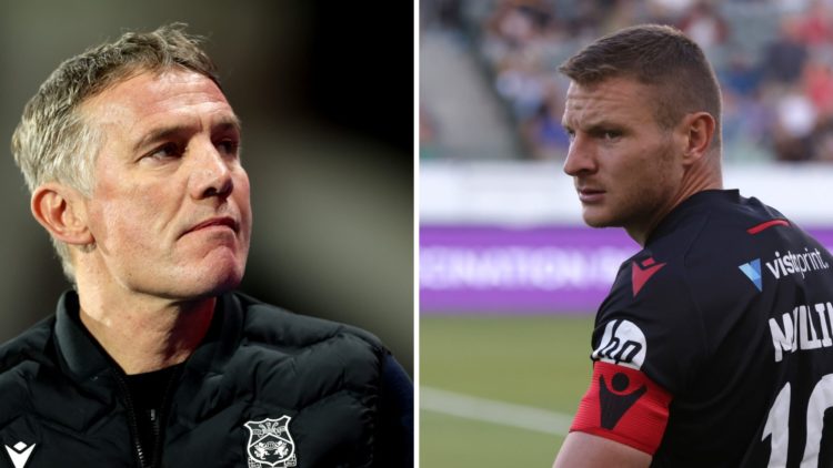Wrexham AFC manager Phil Parkinson during a game against Huddersfield Town. Paul Mullin during Wrexham v Los Angeles Galaxy II - Pre-Season Friendly.