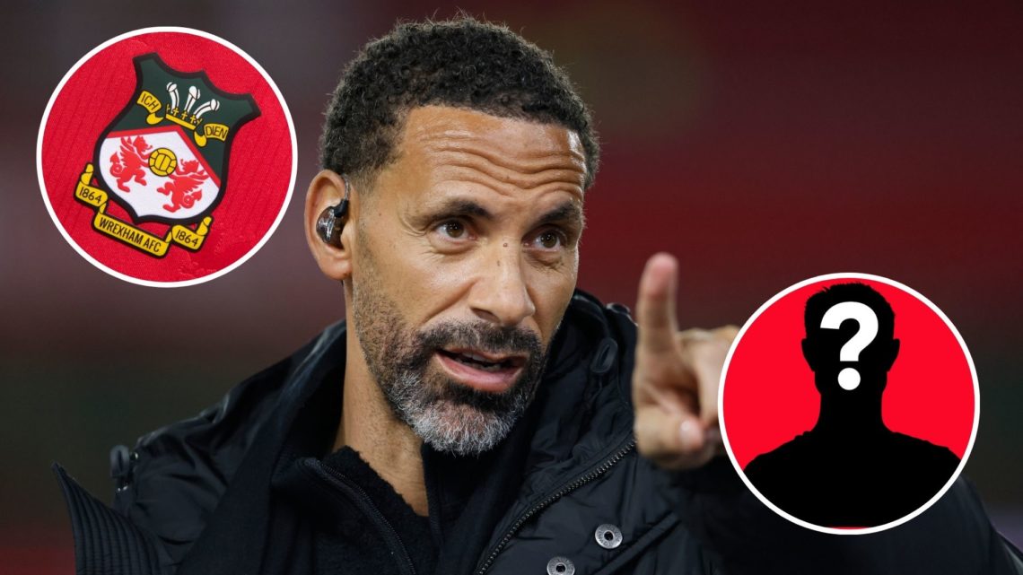 Image of Rio Ferdinand TV Pundit on the side line before the Premier League match between Nottingham Forest FC and Liverpool, insets of The officia...