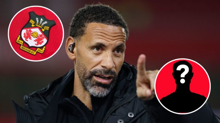 Image of Rio Ferdinand TV Pundit on the side line before the Premier League match between Nottingham Forest FC and Liverpool, insets of The officia...