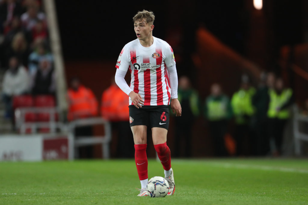 Callum Doyle in action during Sunderland v Rotherham United in the Sky Bet League One clash.