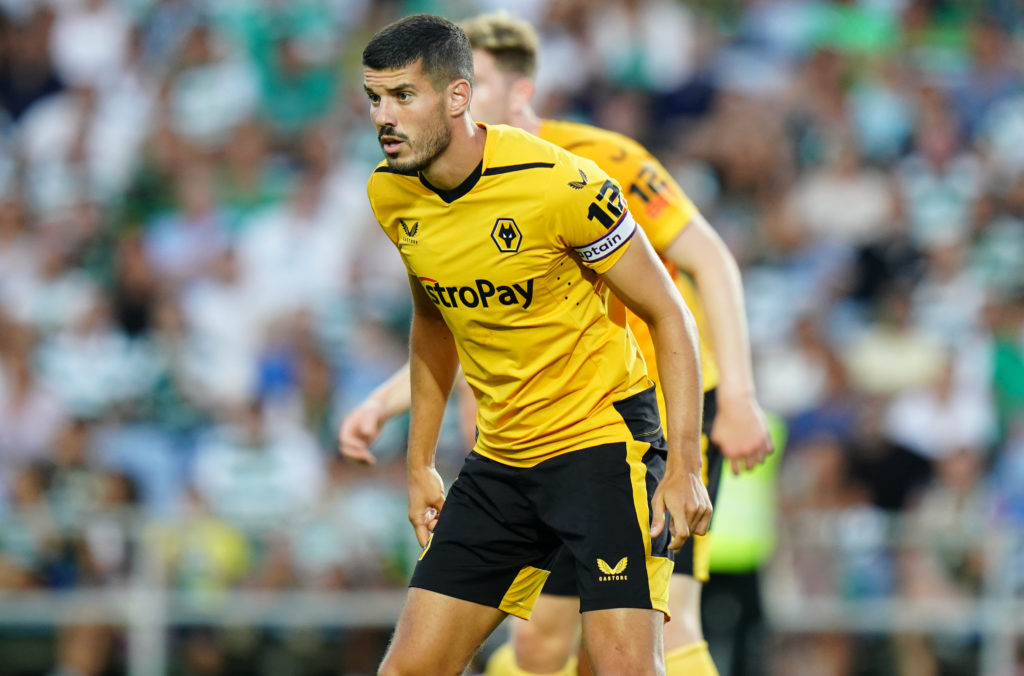 Conor Coady in action during Wolverhampton Wanderers v Sporting CP in the Pre-Season Friendly clash.