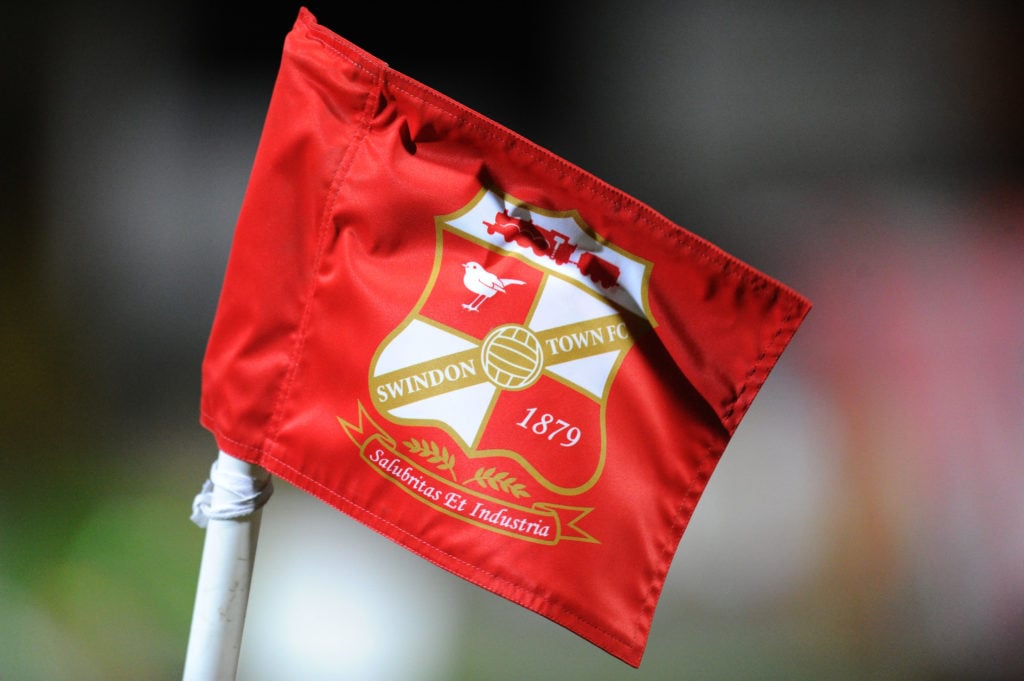 A Swindon Town corner flag prior to Swindon Town v Accrington Stanley - Sky Bet League One
