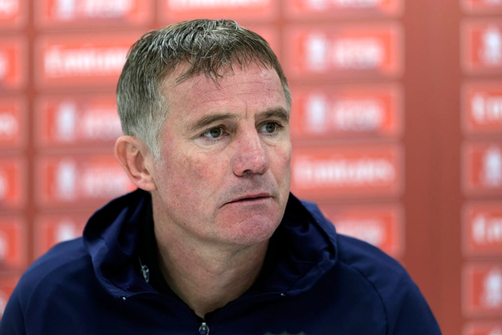 Phil Parkinson speaking to the media before Wrexham v Oldham Athletic: Emirates FA Cup First Round