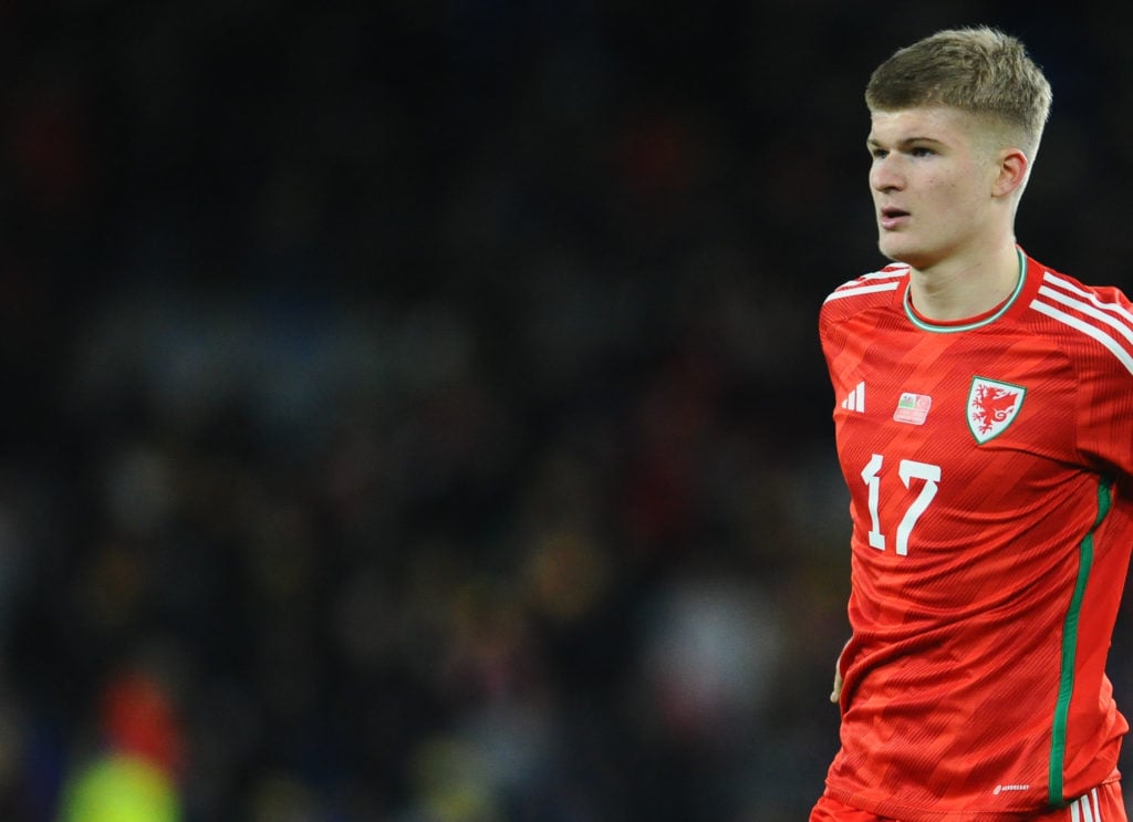 Jordan James in action during Wales v Turkey in the Group D UEFA EURO 2024 European Qualifiers clash.