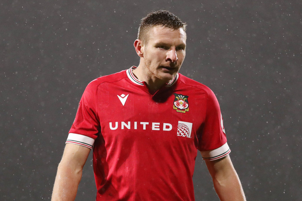 Paul Mullin during Wrexham v Yeovil Town - Emirates FA Cup Second Round