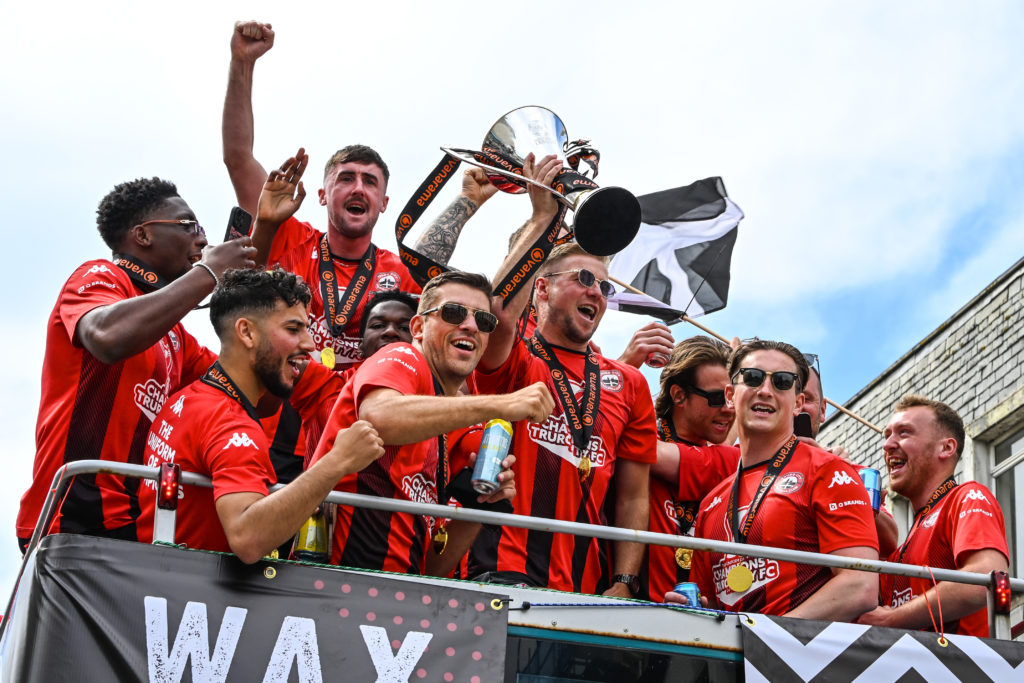 Truro City Celebrate Promotion To The National League.