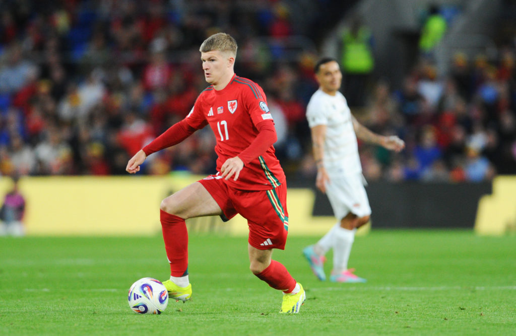 Wales midfielder Jordan James in action against Liechtenstein