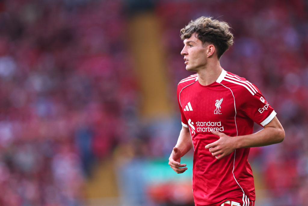Lewis Koumas of Liverpool during the pre-season friendly match between Liverpool v Athletic Bilbao.