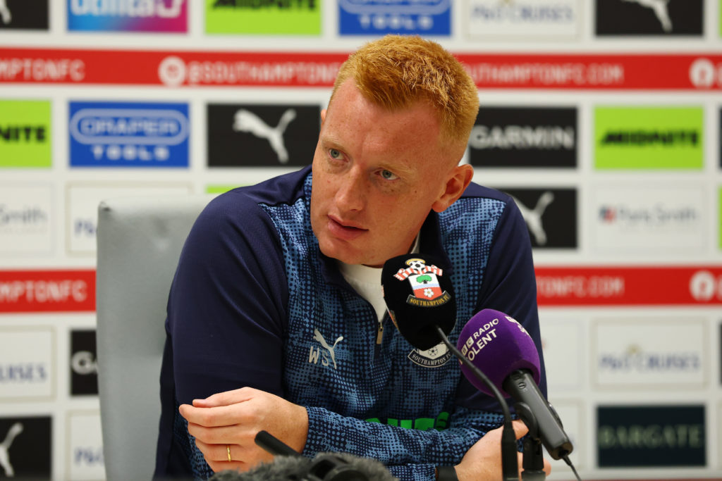 Southampton manager Will Still in a press conference.