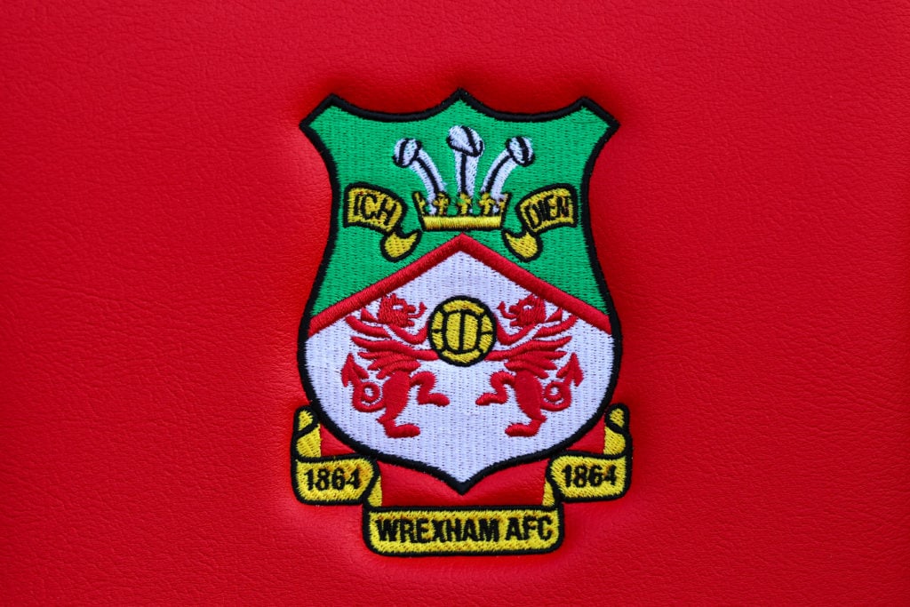 Detail of a Wrexham club crest