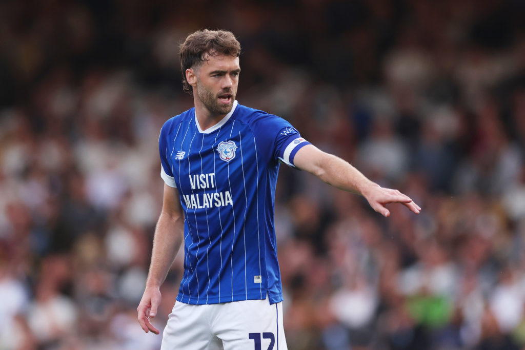 Cardiff City defender Calum Chambers in action against Port Vale.