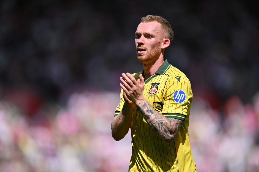 Lewis O'Brien applauds the fans after Southampton v Wrexham AFC in the Sky Bet Championship clash.