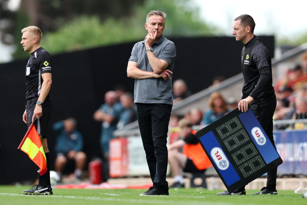 Phil Parkinson, Manager of Wrexham reacts