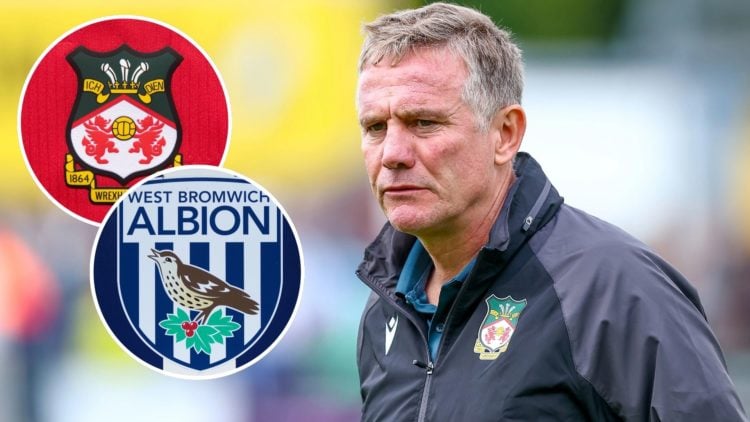 Image of Head Coach Phil Parkinson of Wrexham AFC looks on during the Pre-season friendly match between FC Groningen and Wrexham, inset of The offi...