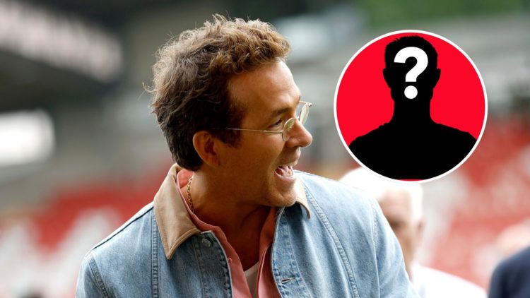 Image of Wrexham AFC co-owner Ryan Reynolds pictured on the pitch ahead of the Sky Bet Championship match between Wrexham AFC and West Bromwich Alb...